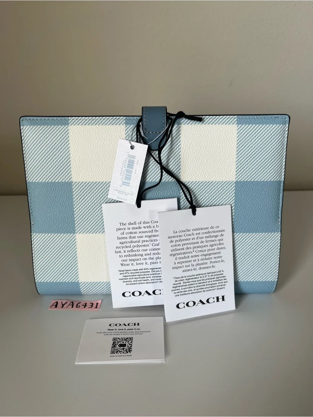 Coach Notebook With Gingham Print🎈🎈